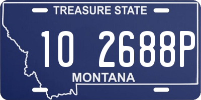 MT license plate 102688P