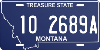 MT license plate 102689A