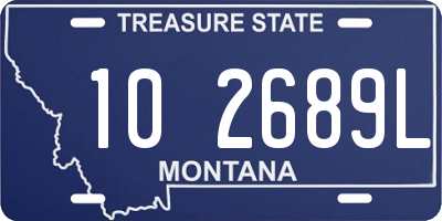 MT license plate 102689L