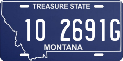 MT license plate 102691G
