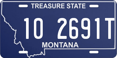 MT license plate 102691T