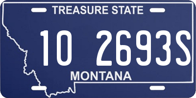 MT license plate 102693S
