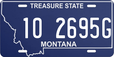 MT license plate 102695G