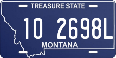 MT license plate 102698L