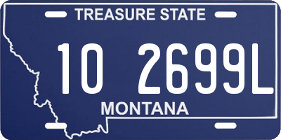 MT license plate 102699L