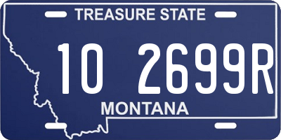 MT license plate 102699R
