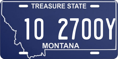 MT license plate 102700Y