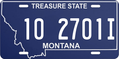 MT license plate 102701I