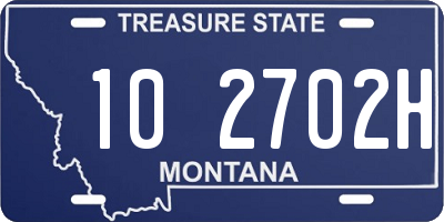 MT license plate 102702H