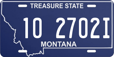 MT license plate 102702I