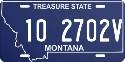 MT license plate 102702V