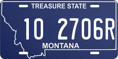 MT license plate 102706R