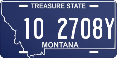 MT license plate 102708Y