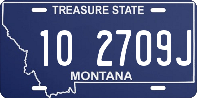 MT license plate 102709J