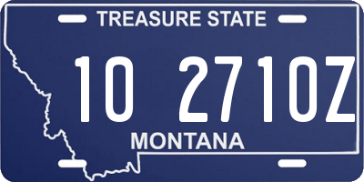 MT license plate 102710Z