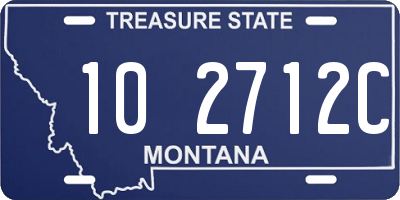 MT license plate 102712C