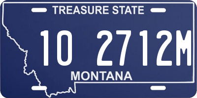 MT license plate 102712M