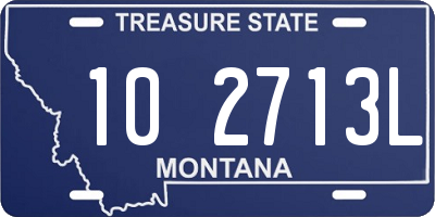 MT license plate 102713L