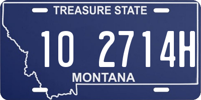 MT license plate 102714H