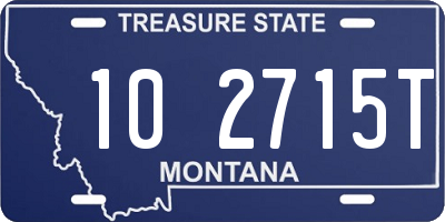 MT license plate 102715T