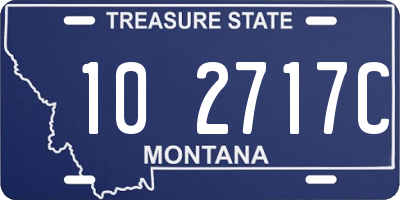 MT license plate 102717C