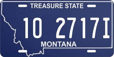 MT license plate 102717I