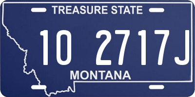 MT license plate 102717J