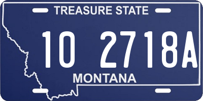 MT license plate 102718A