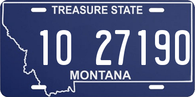 MT license plate 102719O