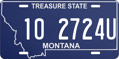 MT license plate 102724U