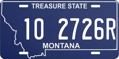 MT license plate 102726R