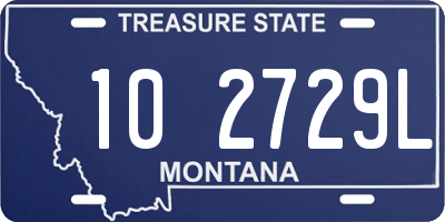 MT license plate 102729L