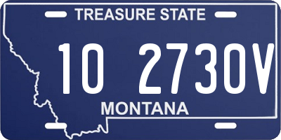 MT license plate 102730V