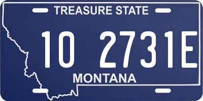 MT license plate 102731E