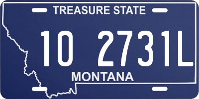 MT license plate 102731L