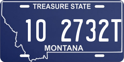 MT license plate 102732T