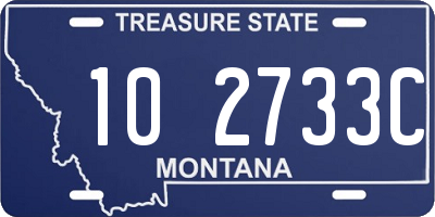 MT license plate 102733C