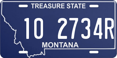 MT license plate 102734R