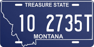 MT license plate 102735T