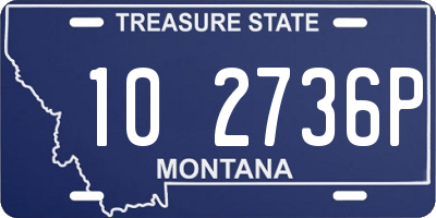 MT license plate 102736P