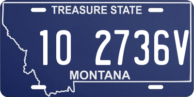 MT license plate 102736V