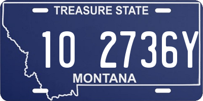 MT license plate 102736Y