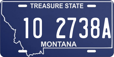 MT license plate 102738A