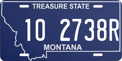 MT license plate 102738R