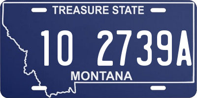 MT license plate 102739A