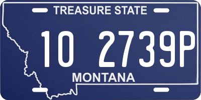 MT license plate 102739P