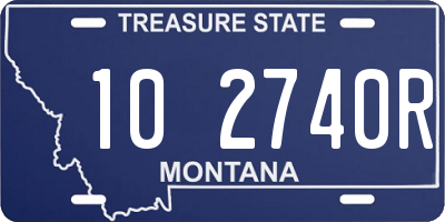 MT license plate 102740R