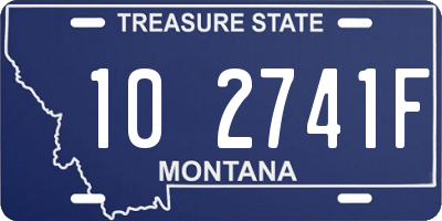 MT license plate 102741F