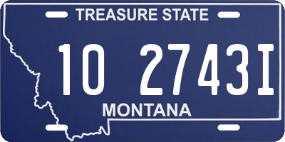 MT license plate 102743I