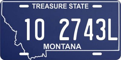 MT license plate 102743L